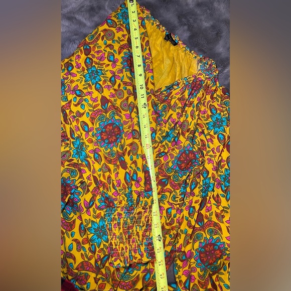 House of Harlow 1960 boho floral paisley print  long sleeve maxi dress size M - Picture 11 of 12